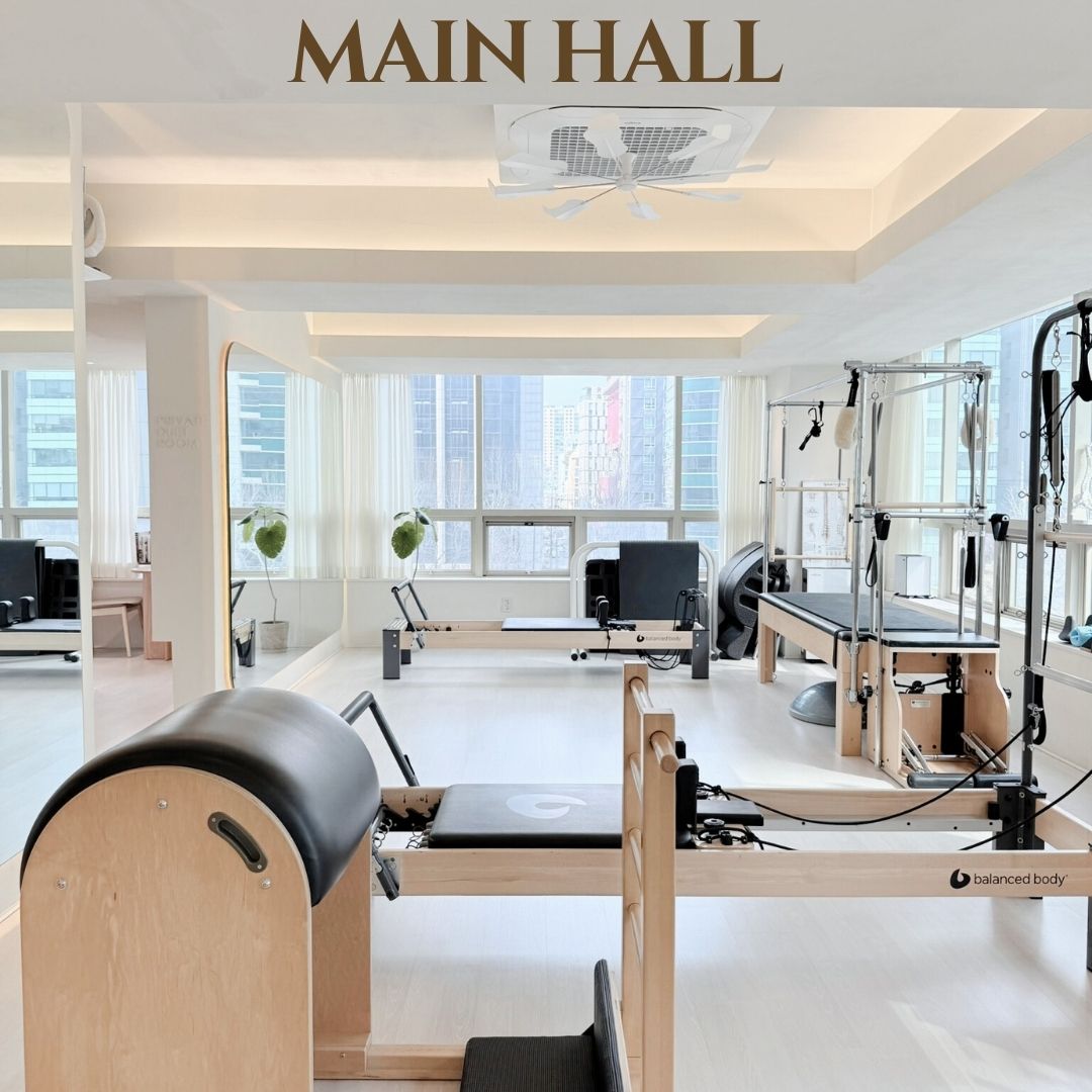 선릉역 아르코 필라테스 메인홀 - 프라이빗 1:1 개인 레슨 전용 재활 공간